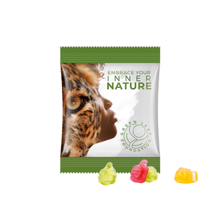Minitüte,10 g, Folie weiß, Trolli Fruchtgummi Daumen