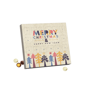 XS Adventskalender, Graspapier, Brandt Knusperkugeln Black & White