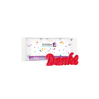 Trolli Fruchtgummi "Danke", Folie weiß
