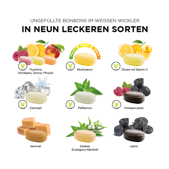 Lakritz Bonbon im weißen, kompostierbaren Wickler
