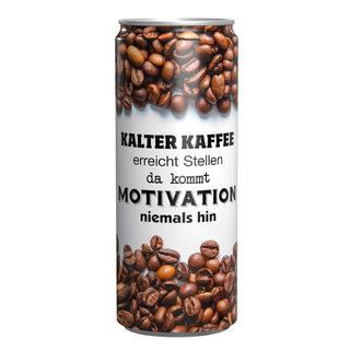 Getränkedose 250  ml Eiskaffee, Sleeve-Folie transparent