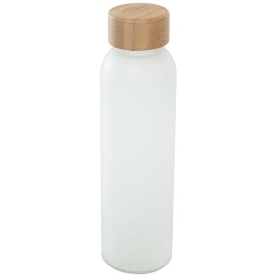 Lume 500 ml Flasche aus mattiertem Kalknatronglas mit Bambusdeckel