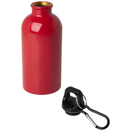 Oregon 400 ml RCS-zertifizierte, einwandige Trinkflasche aus Edelstahl mit Karabinerhaken