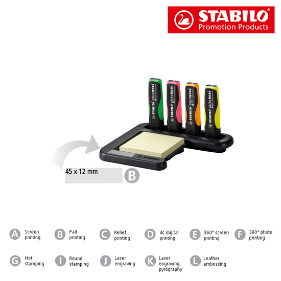 STABILO GREEN BOSS 4er Leuchtmarkierer Tisch-Set