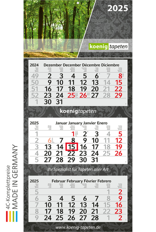 3-Monats-Kalender Profil 3 x.press
