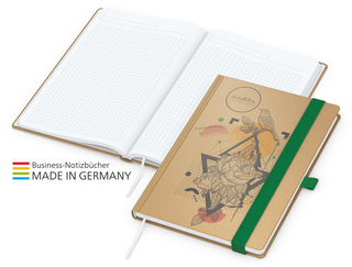 Notizbuch Match-Book White Bestseller A4 Natura braun-individuell, grün