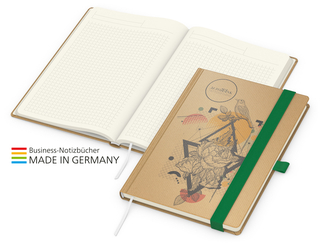 Notizbuch Match-Book Creme Bestseller A4 Natura braun-individuell, grün