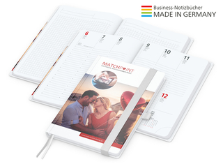 Match-Hybrid White Bestseller A5, Cover-Star matt-individuell, weiß