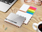 Haftnotiz-Set Budapest Bookcover White Bestseller, matt-individuell, Farbschnitt orange