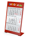 Tischkalender Desktop 3 Color Bestseller, 2 Jahre, rot