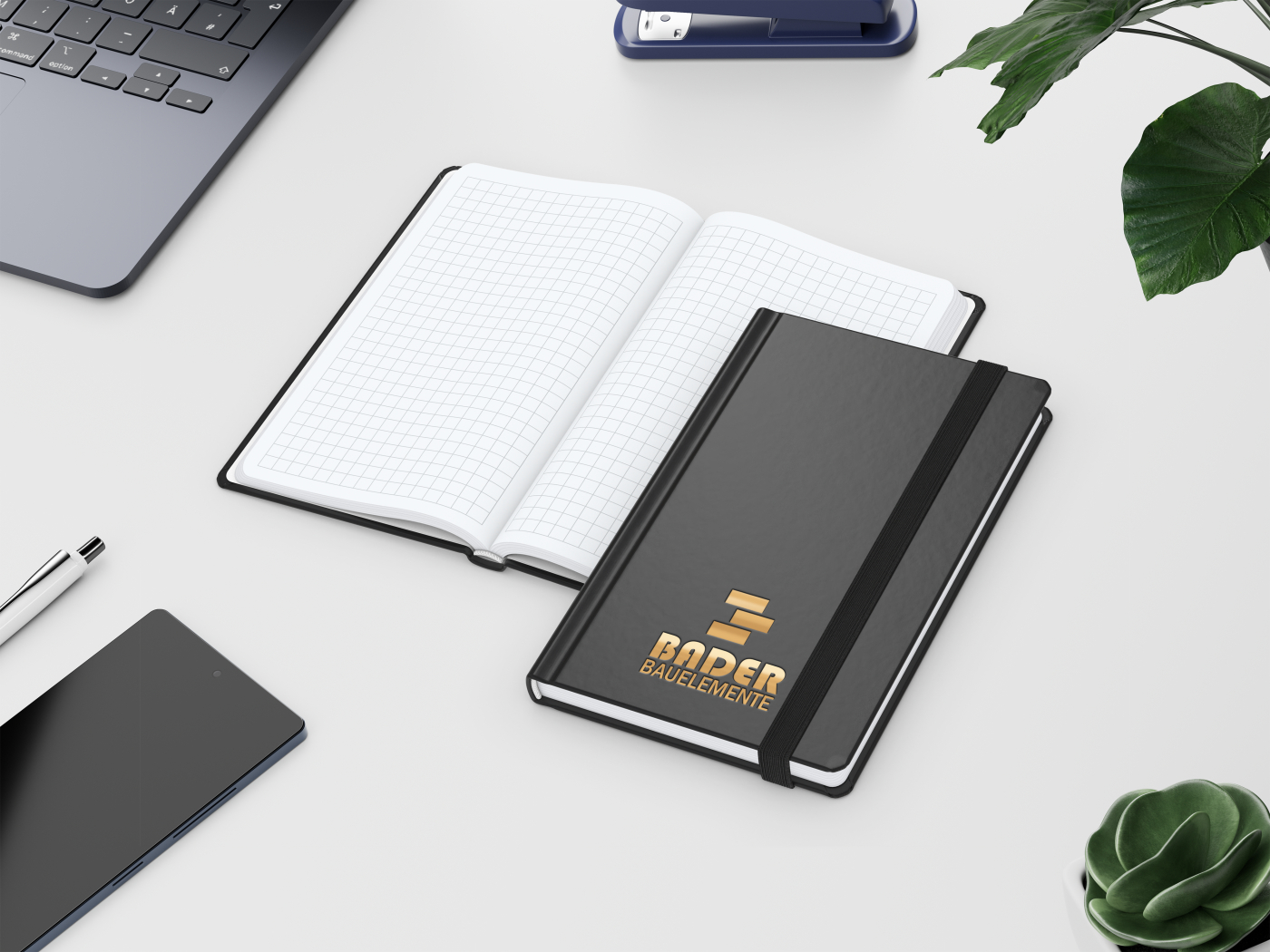 Notizbuch Easy-Book Comfort Bestseller, Pocket, schwarz inkl. Goldprägung