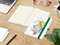 Notizbuch Match-Book Creme Bestseller, A5, Natura, individuell, grün