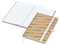 Notizbuch Match-Book White Bestseller, A5, Natura, braun-individuell, weiß