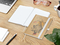Notizbuch Match-Book White Bestseller, A5, Natura, braun-individuell, weiß