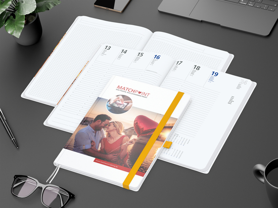 Wochenplaner Match-Hybrid White Bestseller, A4, Cover-Star matt, gelb