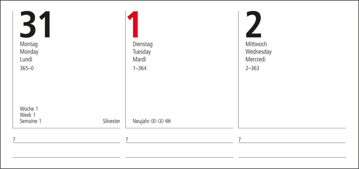 Wochenkalender Prestige Bestseller inkl. 4C-Druck, matt-individuell