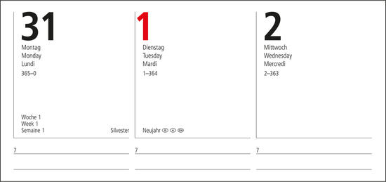 Wochenkalender Prestige Bestseller inkl. 4C-Druck, matt-individuell