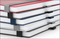 Notizbuch Vision-Book Creme Bestseller, A5, rot inkl. Prägung schwarz-glänzend