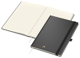 Notizbuch Vision-Book Creme Bestseller, A4, schwarz inkl. Kupferprägung