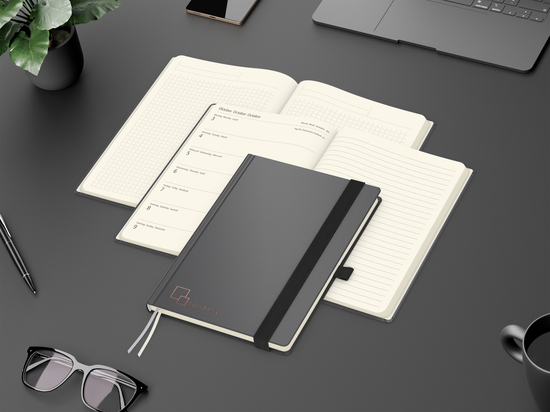 Wochenplaner Vision-Hybrid Creme Bestseller inkl. Kupferprägung