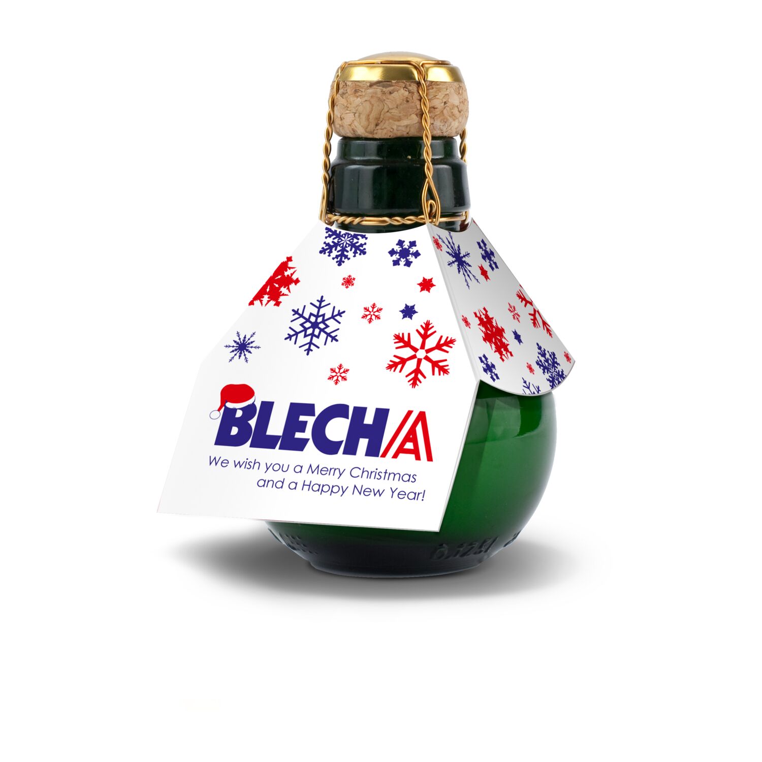 Kleinste Sektflasche der Welt Anhänger in schwarz, 125 ml 2K1540c