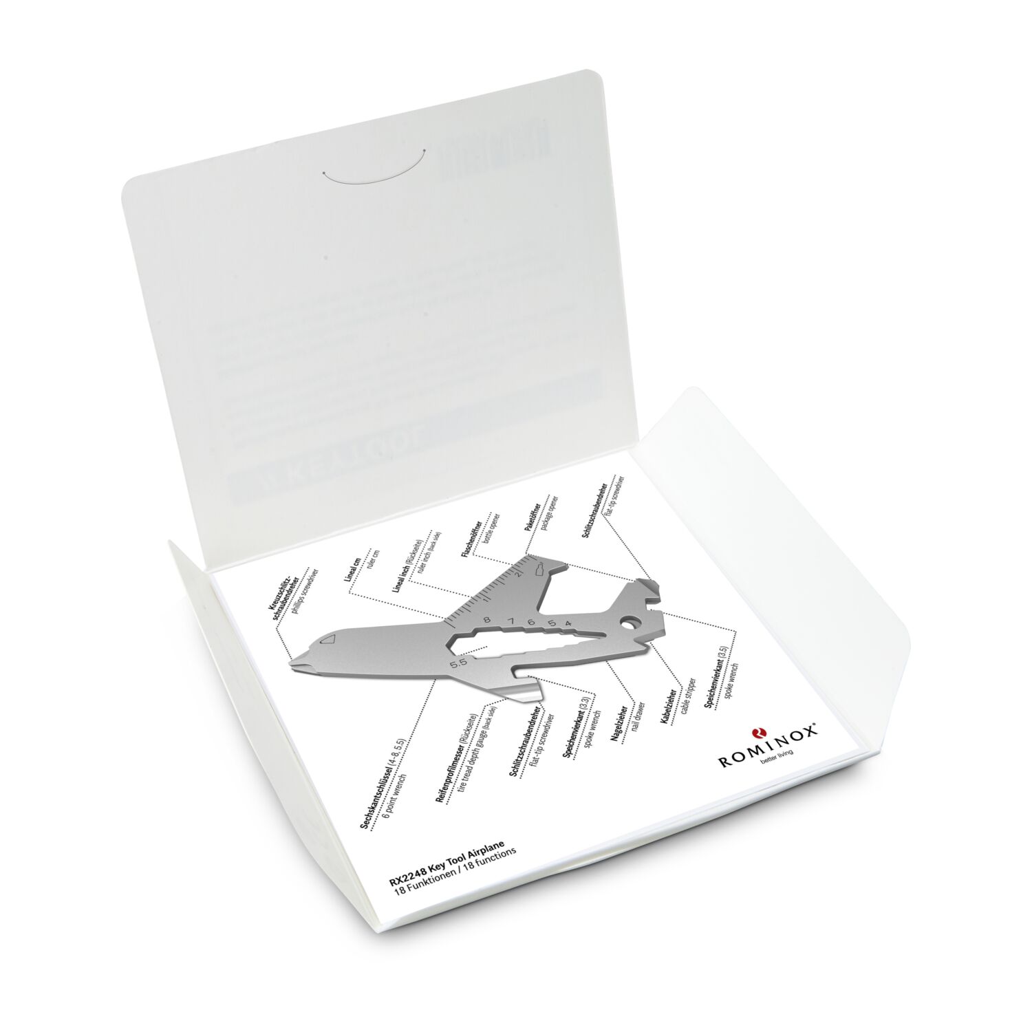 ROMINOX® Key Tool Airplane (18 Funktionen) Happy Father's Day 2K2104g