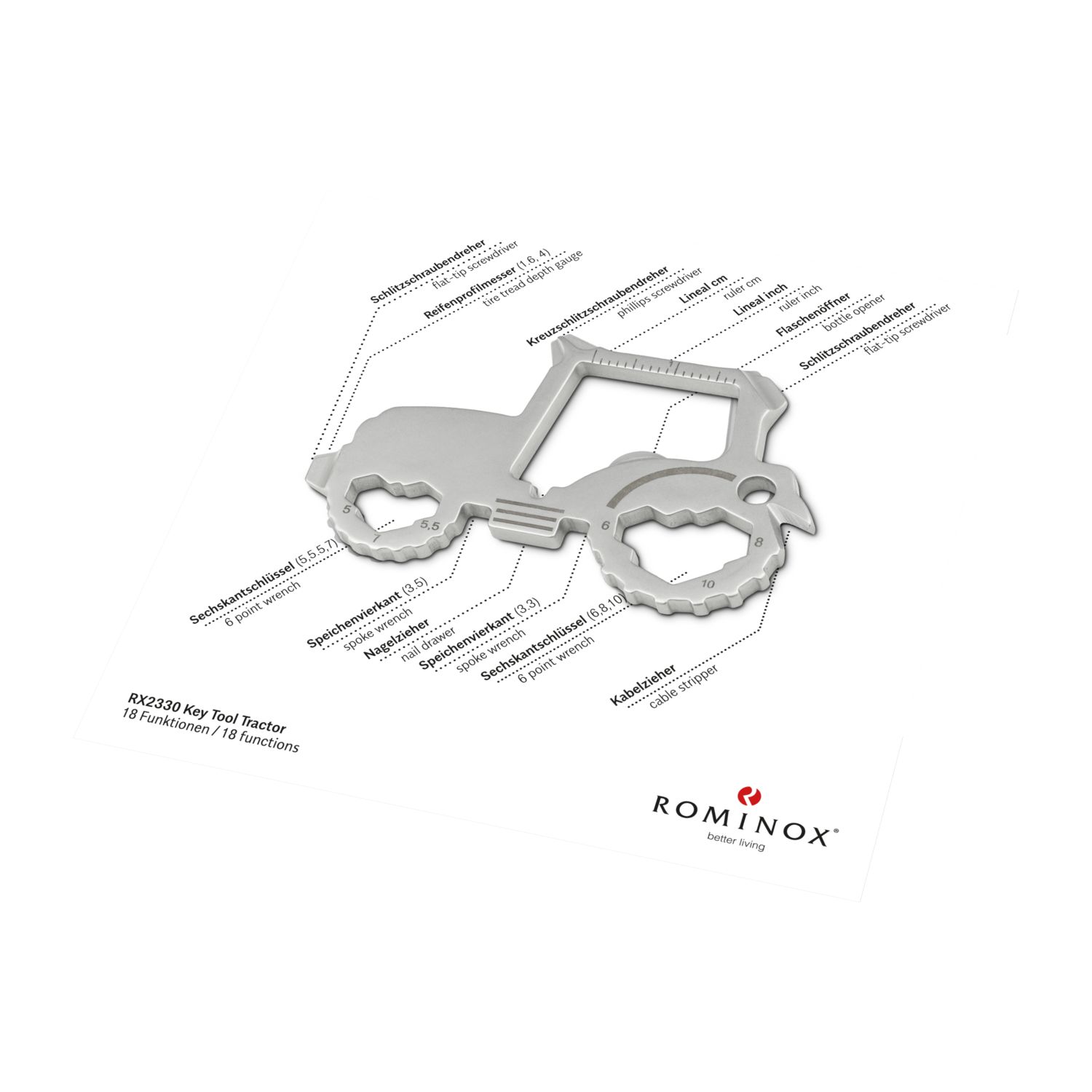 ROMINOX® Key Tool Car/Auto (18 Funktionen) Frohe Weihnachten 2K2201p