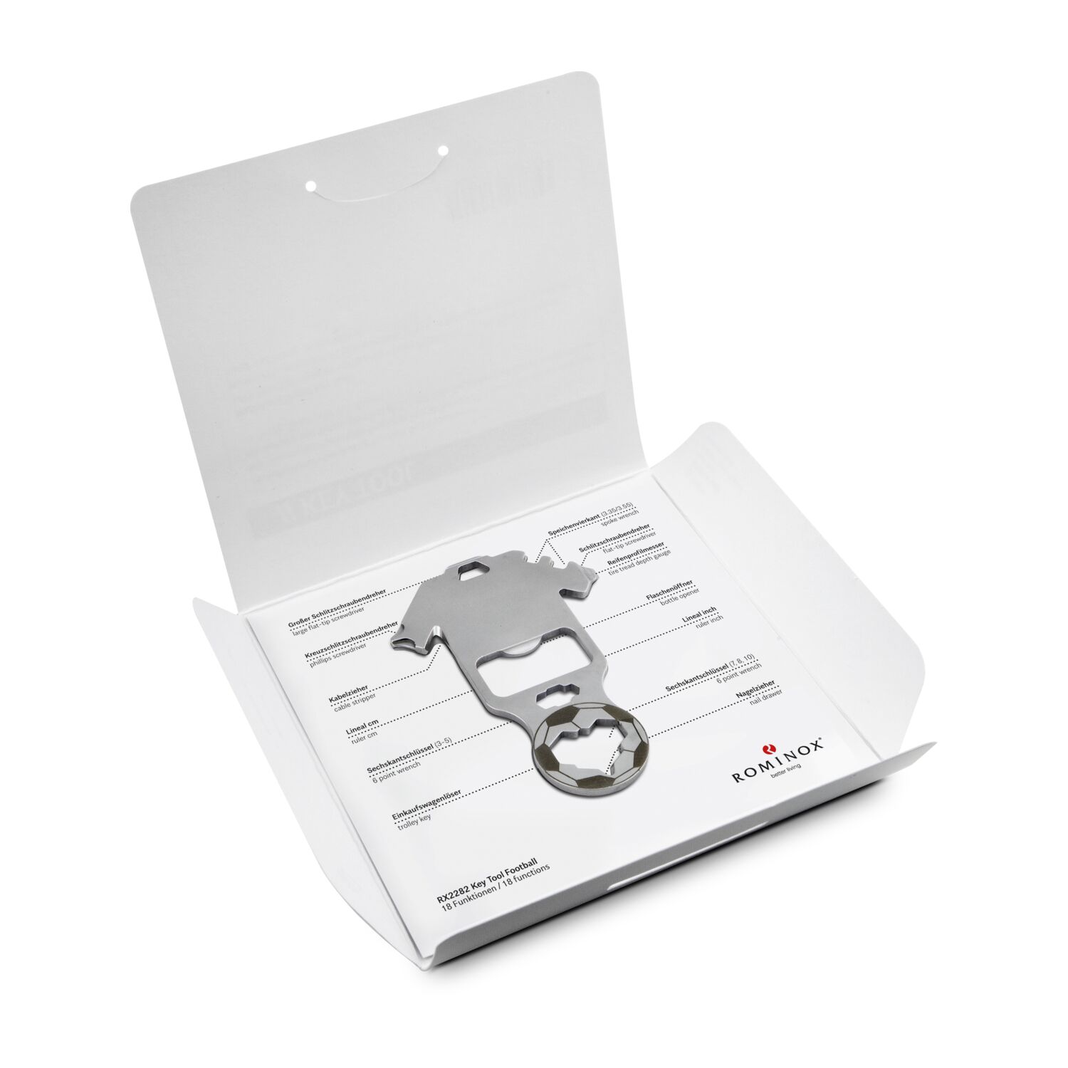 ROMINOX® Key Tool Football (18 Funktionen) Frohe Ostern Hase 2K2202h