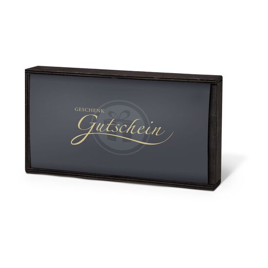Geschenkgutschein Rot in Holzkiste, 10 € für Präsent-, Lifestyle- und Wellnessartikel 2K9110