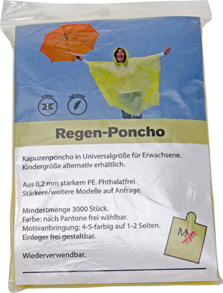 Regenponcho aus PE