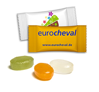 Bonbons im Flowpack 3 g Tutti-Frutti Standard-Folie weiß