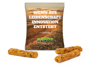 Hütts Vollkorn Sticks im Werbetütchen 10 g Tomate & Emmentaler Papier/PE-Verbundfolie weiß