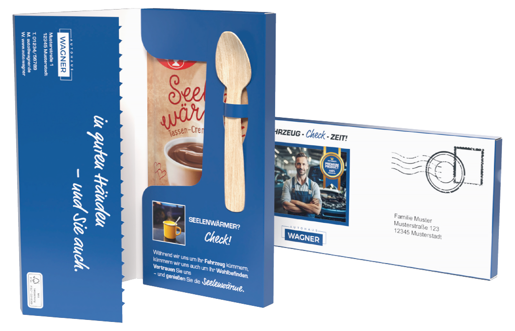 Dr. Oetker Tassenpudding Vanille Mailingmappe