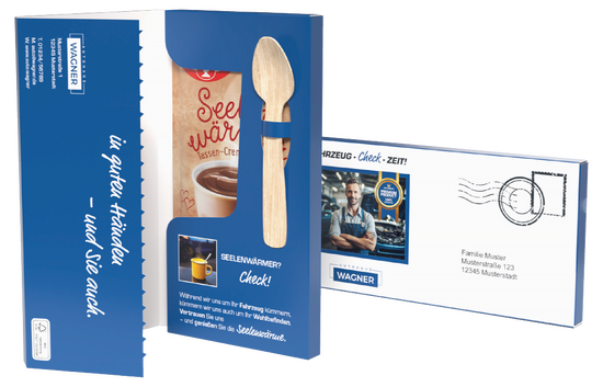 Dr. Oetker Tassenpudding Vanille Mailingmappe