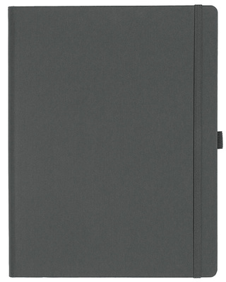 Notizbuch Style Large im Format 19x25cm, Inhalt kariert, Einband Fancy in der Farbe Graphite