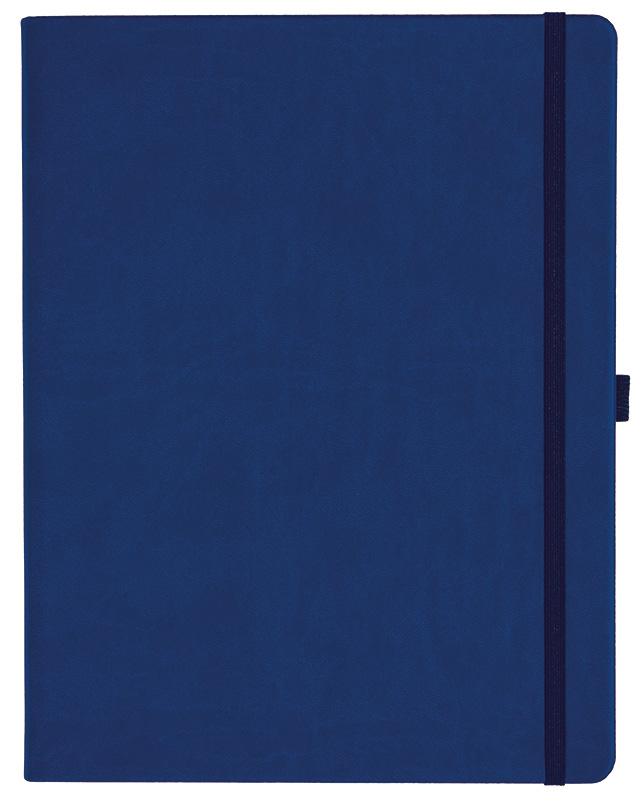 Notizbuch Style Large im Format 19x25cm, Inhalt kariert, Einband Slinky in der Farbe Ultramarine