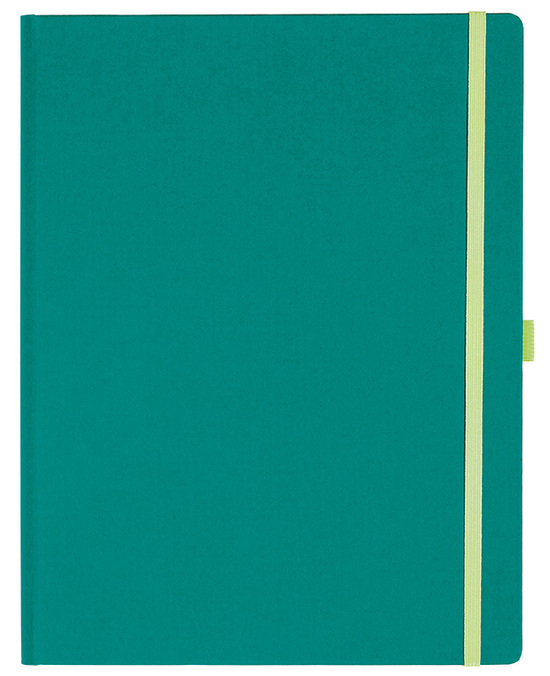 Notizbuch Style Large im Format 19x25cm, Inhalt liniert, Einband Fancy in der Farbe Laguna