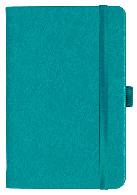Notizbuch Style Small im Format 9x14cm, Inhalt kariert, Einband Slinky in der Farbe Turquoise