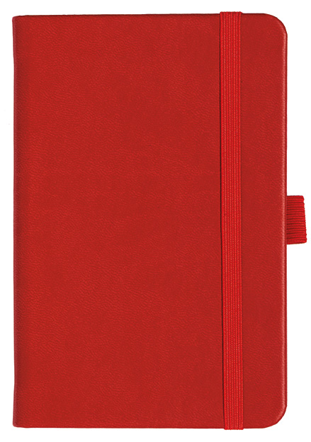 Notizbuch Style Small im Format 9x14cm, Inhalt liniert, Einband Slinky in der Farbe Scarlet