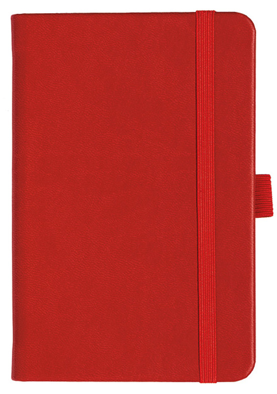 Notizbuch Style Small im Format 9x14cm, Inhalt liniert, Einband Slinky in der Farbe Scarlet