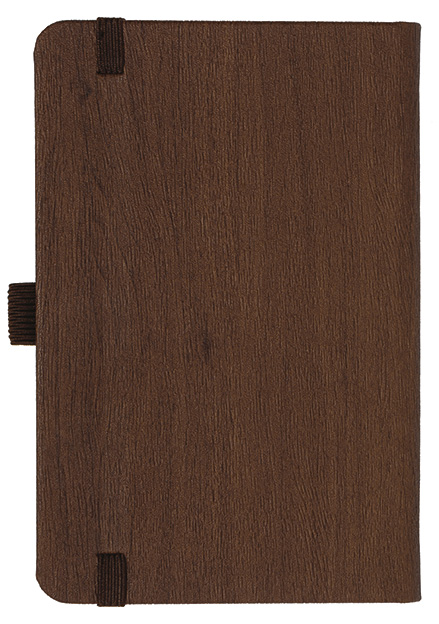 Notizbuch Style Small im Format 9x14cm, Inhalt liniert, Einband Woody in der Farbe Brown