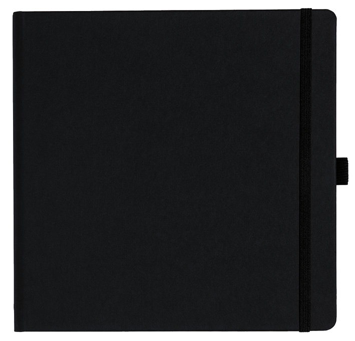 Notizbuch Style Square im Format 17,5x17,5cm, Inhalt blanco, Einband Fancy in der Farbe Black