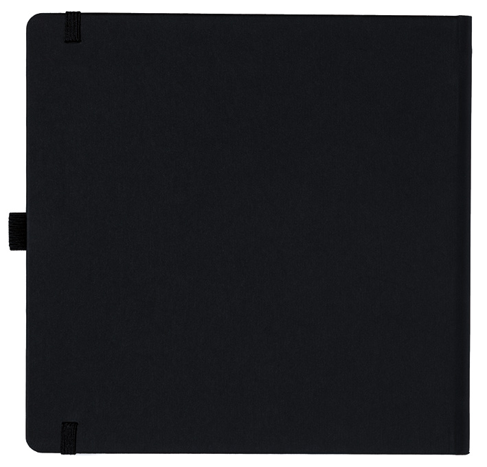 Notizbuch Style Square im Format 17,5x17,5cm, Inhalt blanco, Einband Fancy in der Farbe Black