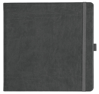Notizbuch Style Square im Format 17,5x17,5cm, Inhalt liniert, Einband Slinky in der Farbe Dark Grey