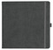 Notizbuch Style Square im Format 17,5x17,5cm, Inhalt liniert, Einband Slinky in der Farbe Dark Grey