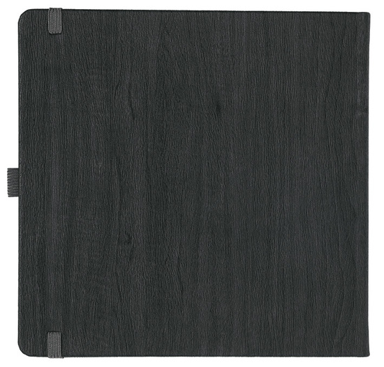 Notizbuch Style Square im Format 17,5x17,5cm, Inhalt liniert, Einband Woody in der Farbe Charcoal