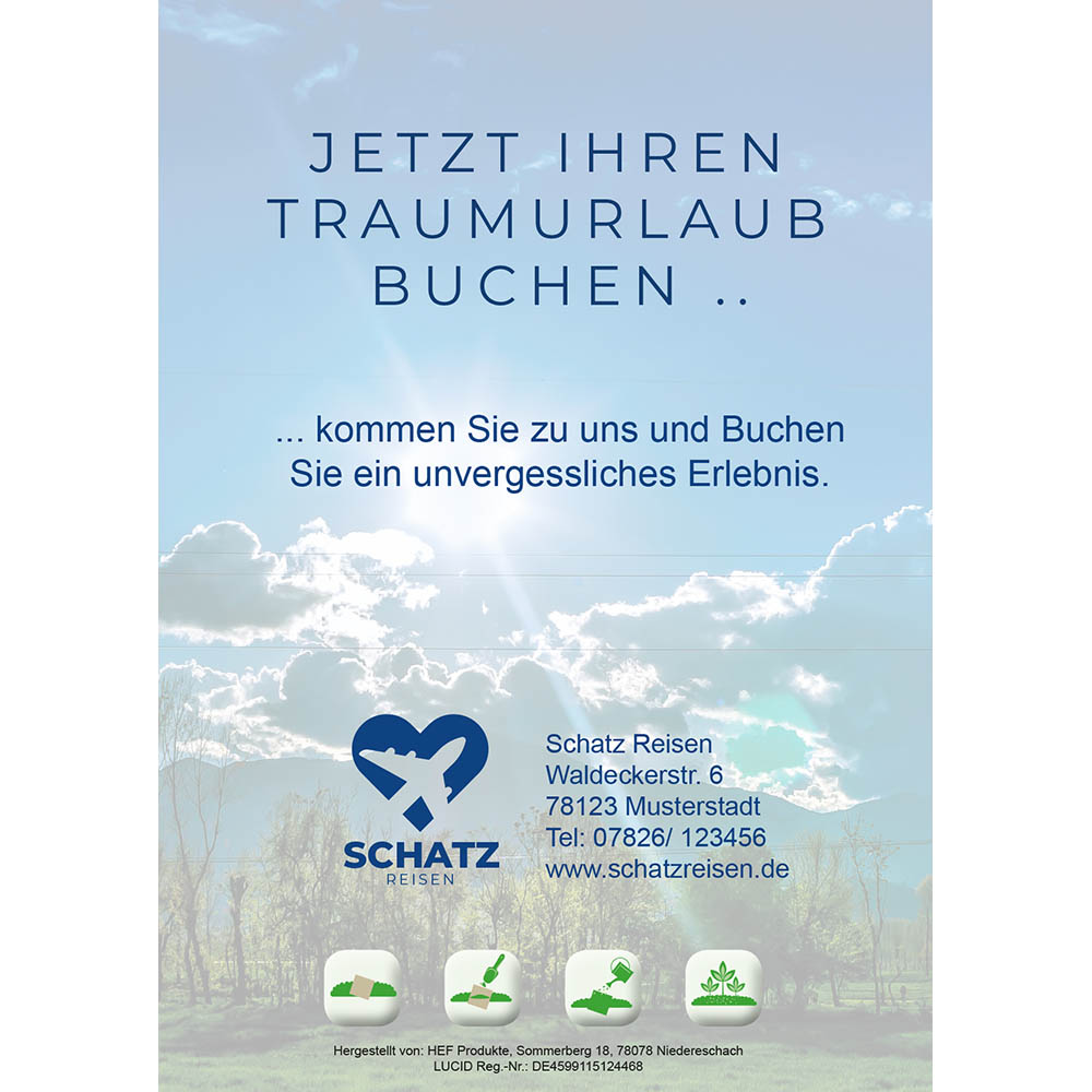 Samenpapier auf A6-Karte - Bienchen