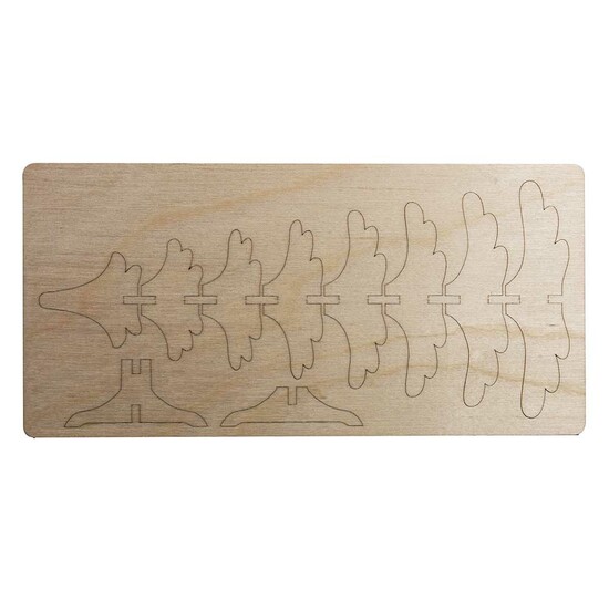 3D Holzpuzzle-Karte - Tannenbaum mit Lasergravur