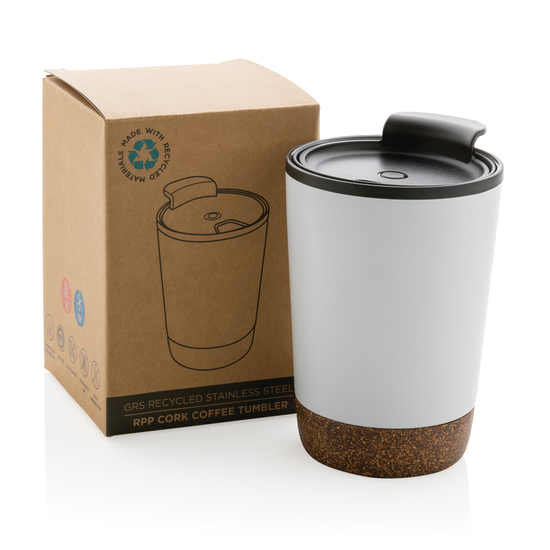 GRS rPP Edelstahl-Kaffeebecher mit Kork