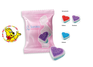 HARIBO Schaumzucker Herzen Werbetüte, Inhalt: HARIBO  Schaumzucker Herzen ca. 8 g